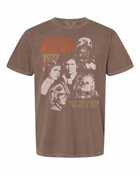 Star Wars 1977 Vintage Portrait Collage T-Shirt - Perfect for Fans