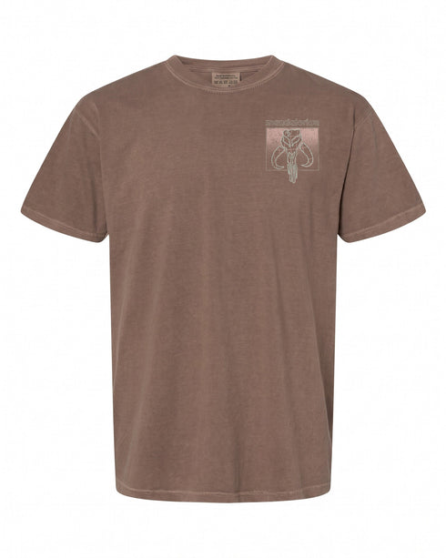 Star Wars Mandalorian Gradient Pocket Skull T-Shirt - Unique Design | Retro Vibe