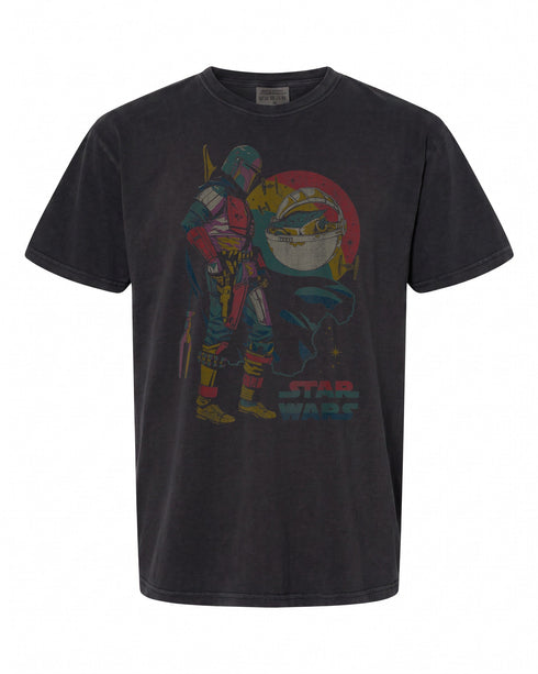 Star Wars The Mandalorian Dark Portrait T-Shirt - Perfect Gift for Fans | Retro Style
