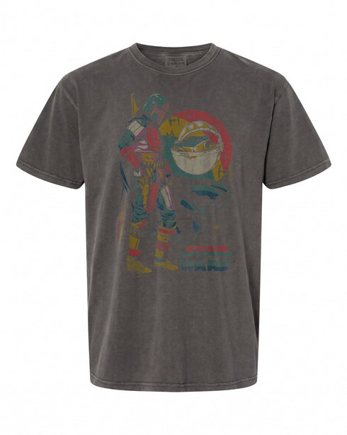 Star Wars The Mandalorian Dark Portrait T-Shirt - Perfect Gift for Fans | Retro Style