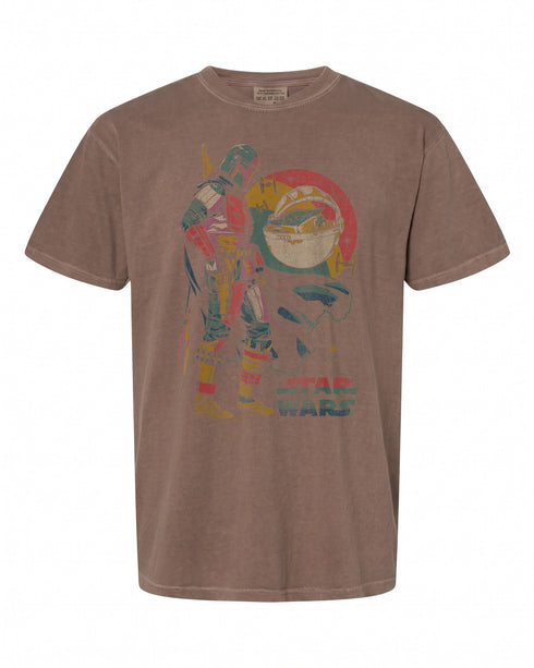 Star Wars The Mandalorian Dark Portrait T-Shirt - Perfect Gift for Fans | Retro Style