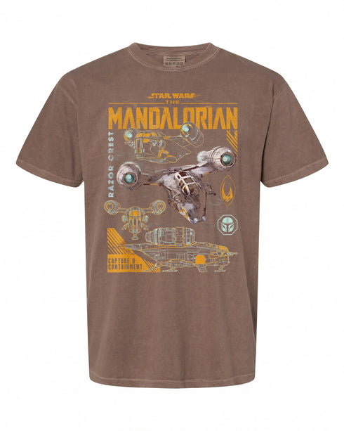 Star Wars The Mandalorian Razor Crest Schematics T-Shirt - Perfect for Fans