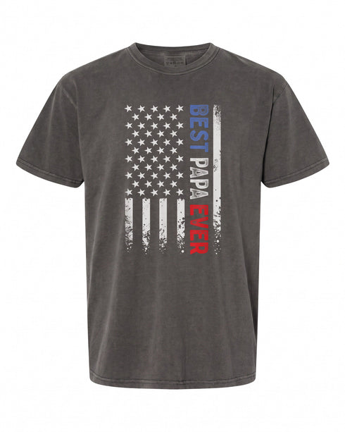 Best Papa Ever T-Shirt - Celebrate Father's Day | Patriotic Style
