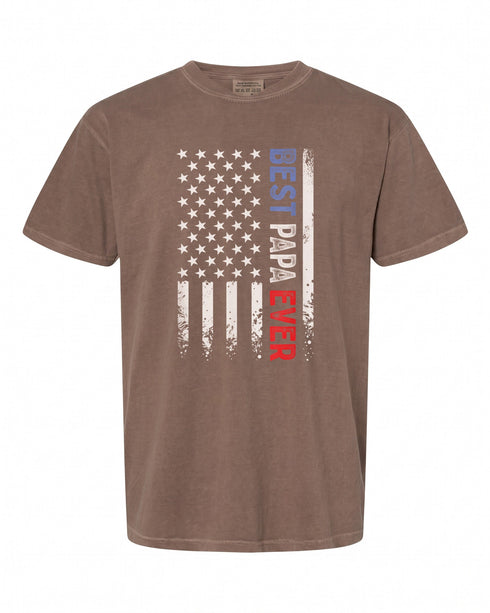 Best Papa Ever T-Shirt - Celebrate Father's Day | Patriotic Style