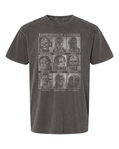 Star Wars Chewbacca Expressions T-Shirt - Fun Gift for Fans | Retro Style