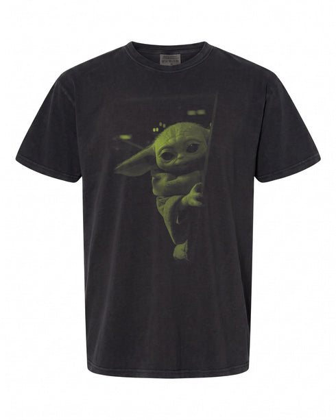 Star Wars: The Mandalorian Grogu Watching T-Shirt - Perfect Gift for Fans