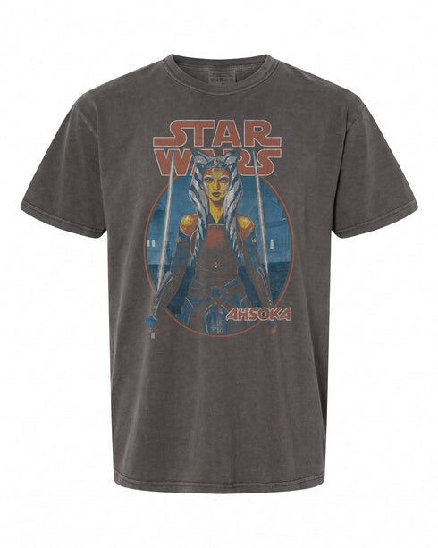 Star Wars Ahsoka Tano Twin Sabers T-Shirt - Vintage Design | Retro Fan Wear