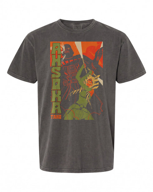 Star Wars Ahsoka Tano & Darth Vader Vintage Poster T-Shirt - Perfect for Fans