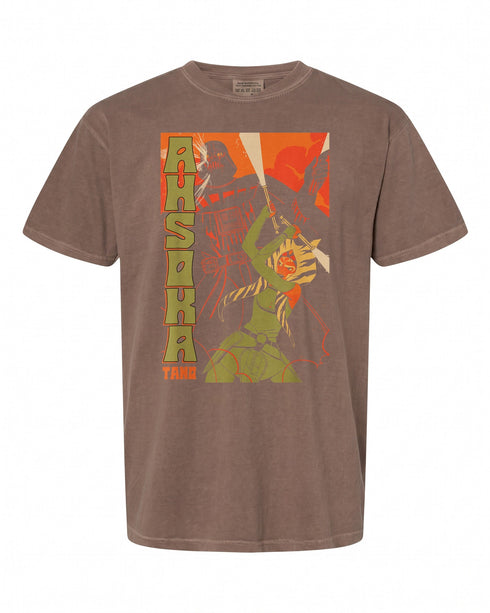 Star Wars Ahsoka Tano & Darth Vader Vintage Poster T-Shirt - Perfect for Fans