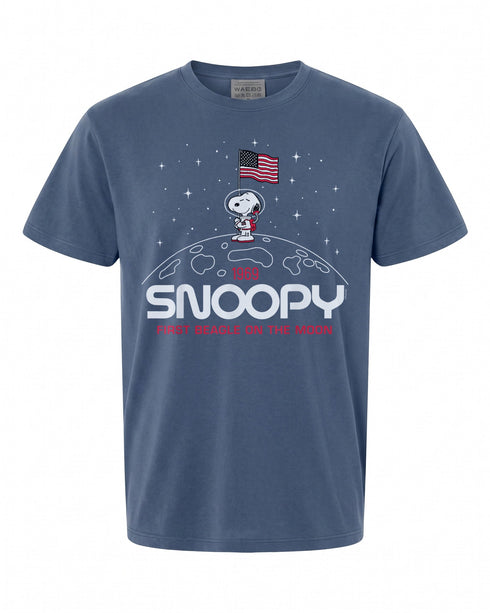 Snoopy Flag Moon T-Shirt - Fun Style for Peanuts Fans | Unique Gift