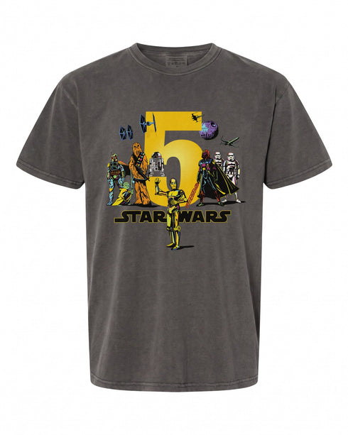 Kids Star Wars Classic Characters Fifth Birthday T-Shirt - Fun Gift for Boys