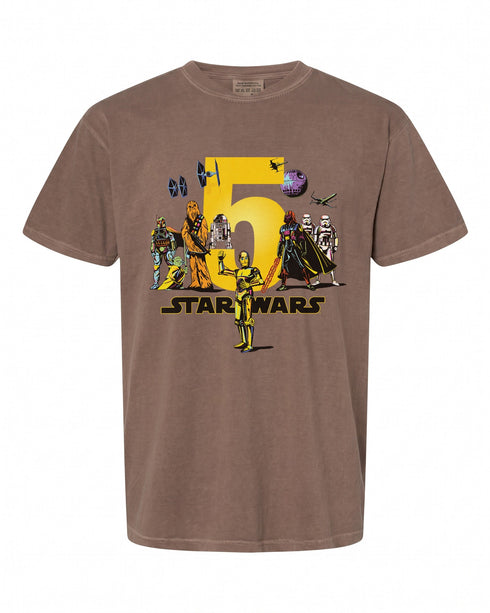 Kids Star Wars Classic Characters Fifth Birthday T-Shirt - Fun Gift for Boys