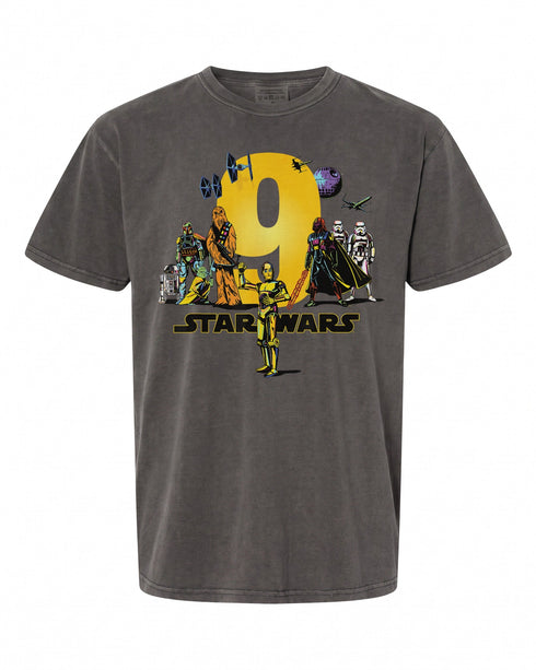 Star Wars Ninth Birthday T-Shirt - Fun Gift for 9 Year Olds | Retro Style