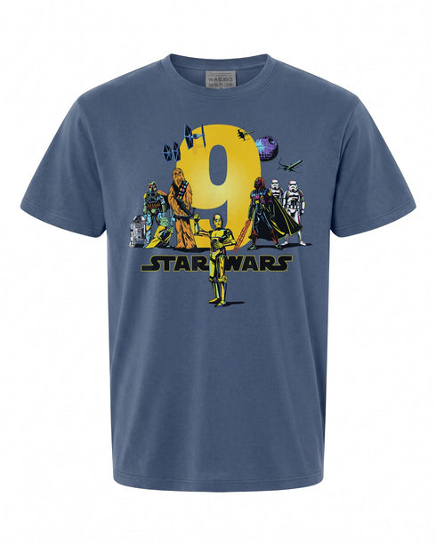 Star Wars Ninth Birthday T-Shirt - Fun Gift for 9 Year Olds | Retro Style
