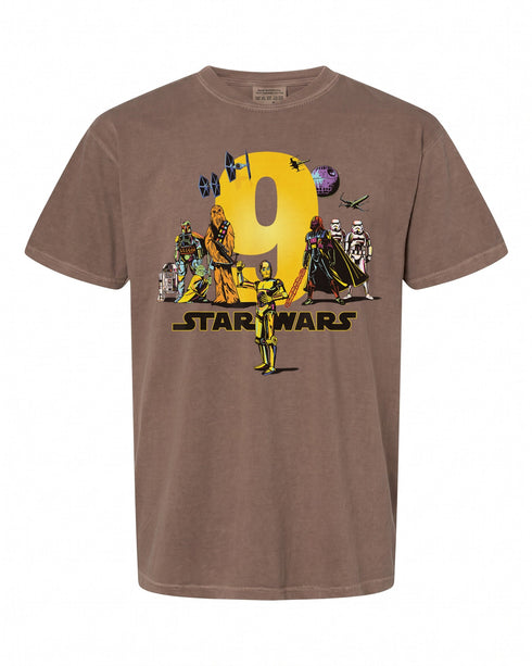 Star Wars Ninth Birthday T-Shirt - Fun Gift for 9 Year Olds | Retro Style