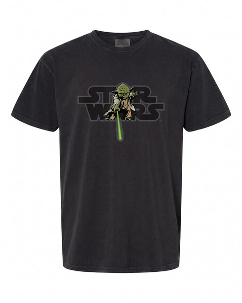 Star Wars Logo Jedi Master Yoda Lightsaber T-Shirt - Iconic Design | Sci-Fi Fans