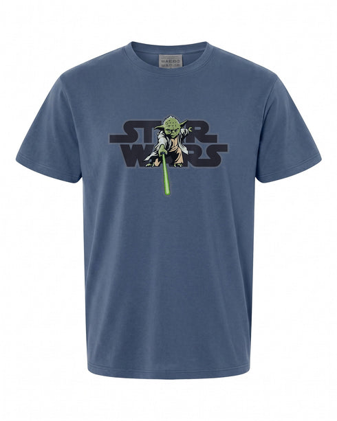Star Wars Logo Jedi Master Yoda Lightsaber T-Shirt - Iconic Design | Sci-Fi Fans