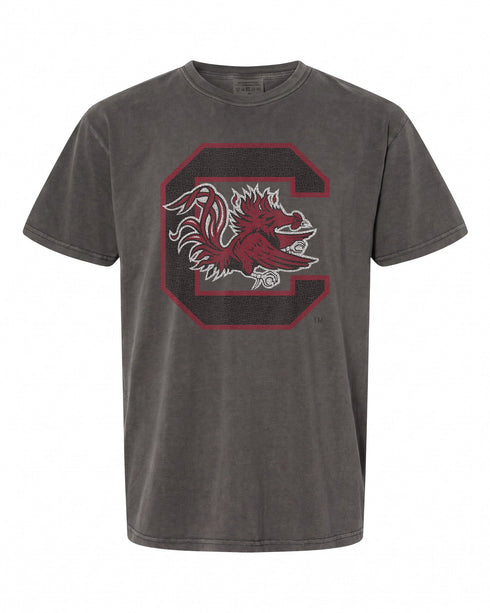 South Carolina Gamecocks Vintage Icon Heather Gray T-Shirt - Classic Fan Apparel | Sporty Style