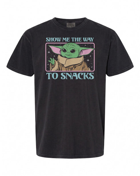 Star Wars T-Shirt - Grogu Show Me The Way To Snacks | Retro Fan Style