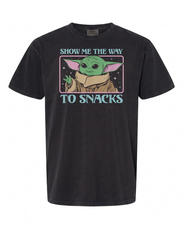 Star Wars T-Shirt - Grogu Show Me The Way To Snacks | Retro Fan Style
