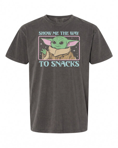 Star Wars T-Shirt - Grogu Show Me The Way To Snacks | Retro Fan Style