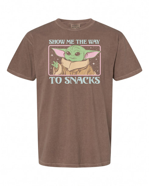 Star Wars T-Shirt - Grogu Show Me The Way To Snacks | Retro Fan Style