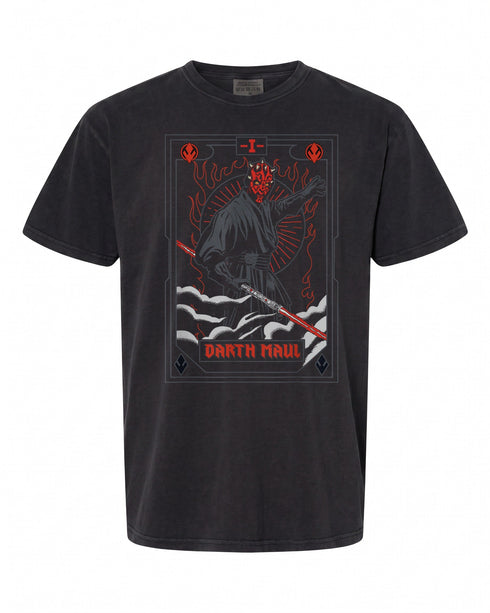 Star Wars Darth Maul Tarot Card T-Shirt - Unique Design for Fans | Retro Style