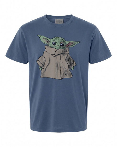 Star Wars The Mandalorian Grogu Sketch T-Shirt - Perfect for Fans | Retro Style