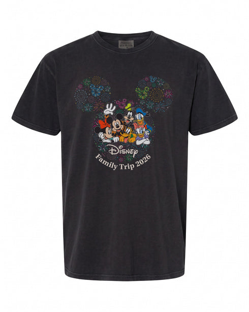Disney Mickey & Friends Fireworks Vacation T-Shirt - Perfect Family Trip Tee | Fun & Stylish