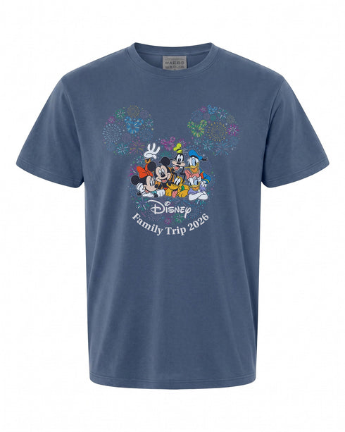 Disney Mickey & Friends Fireworks Vacation T-Shirt - Perfect Family Trip Tee | Fun & Stylish