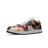 Floral Low Top Leather Sneakers for Women
