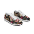 Floral Low Top Leather Sneakers for Women