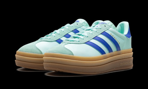 Gazelle Bold WMNS "Clear Mint Lucid Blue Gold Metallic" JI2702