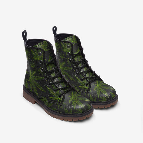 Unify Original - Cannabis Leaf Vegan Leather Boots