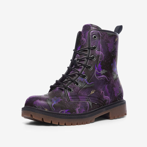 Unify Original - Purple Dragons in Space Vegan Leather Boots