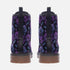Unify Original - Black Purple Roses Vegan Leather Boots