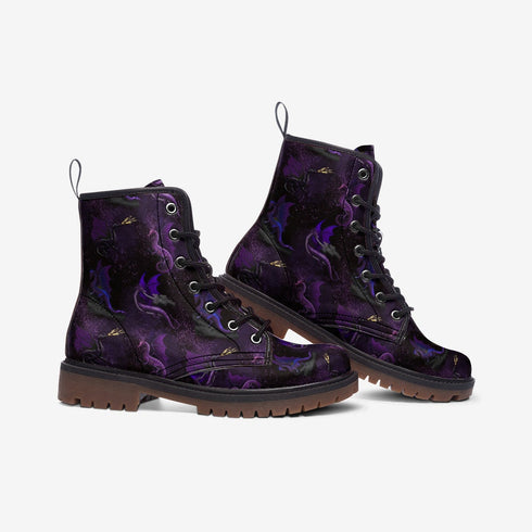 Unify Original - Purple Dragons in Space Vegan Leather Boots
