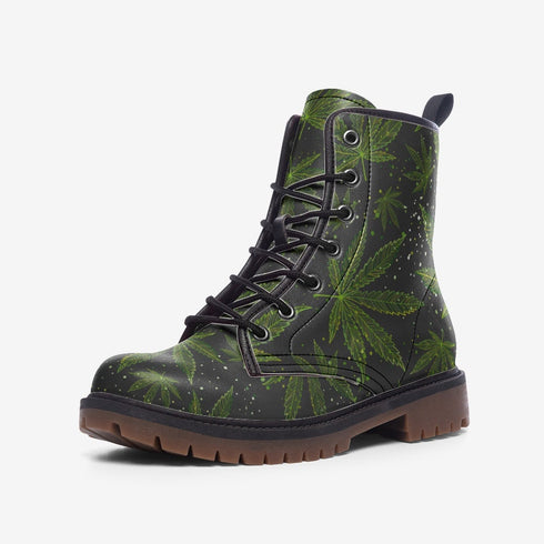 Unify Original - Cannabis Leaf Vegan Leather Boots