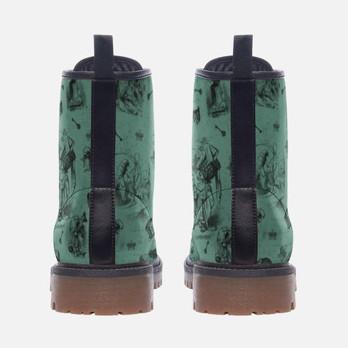 Unify Original - Alice in Wonderland Vegan Leather Combat Boots