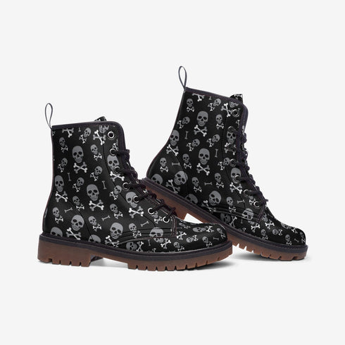 Unify Original - Skull & Crossbones Vegan Leather Boots