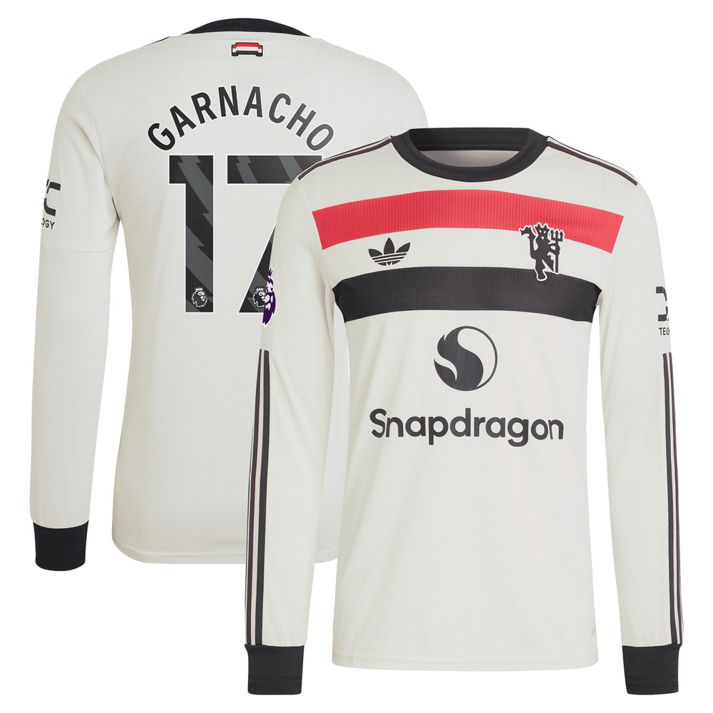Alejandro Garnacho Manchester United 2024/25 Home Authentic Long Sleeve Player Jersey - 1