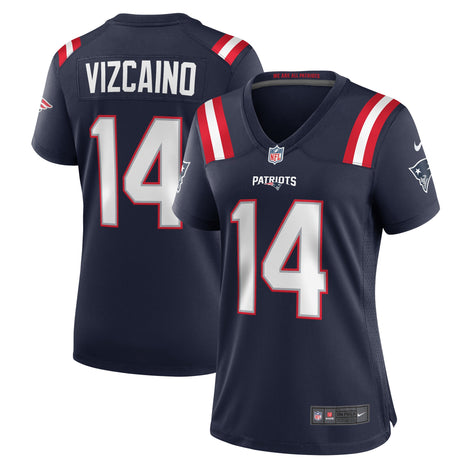 Tristan Vizcaino New England Patriots Nike Women's Home Game Player Jersey - 1
