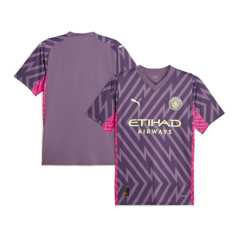 Manchester City Puma 2023/24 Replica Short Sleeve Goalkeeper Jersey - 1
