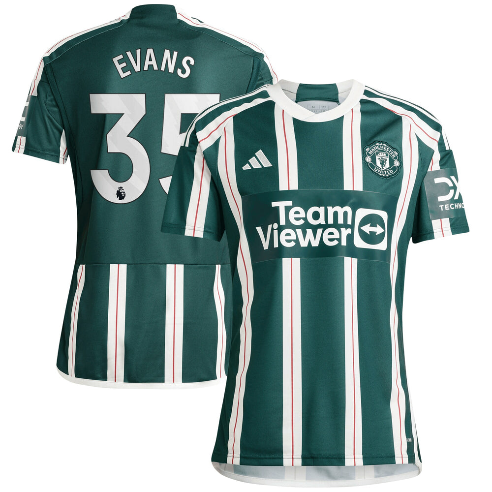 Jonny Evans Manchester United adidas 2023/24 Away Player Jersey????Green - 1