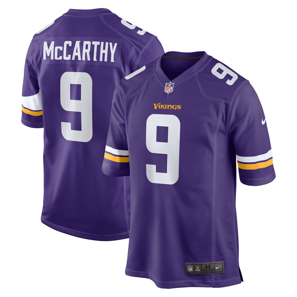 J.J. McCarthy Minnesota Vikings Nike Player Game Jersey - 1