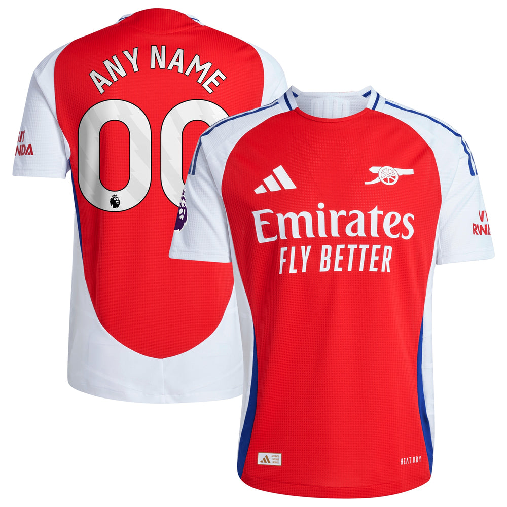 Arsenal adidas 2024/25 Home Authentic Custom Jersey – Red - 1