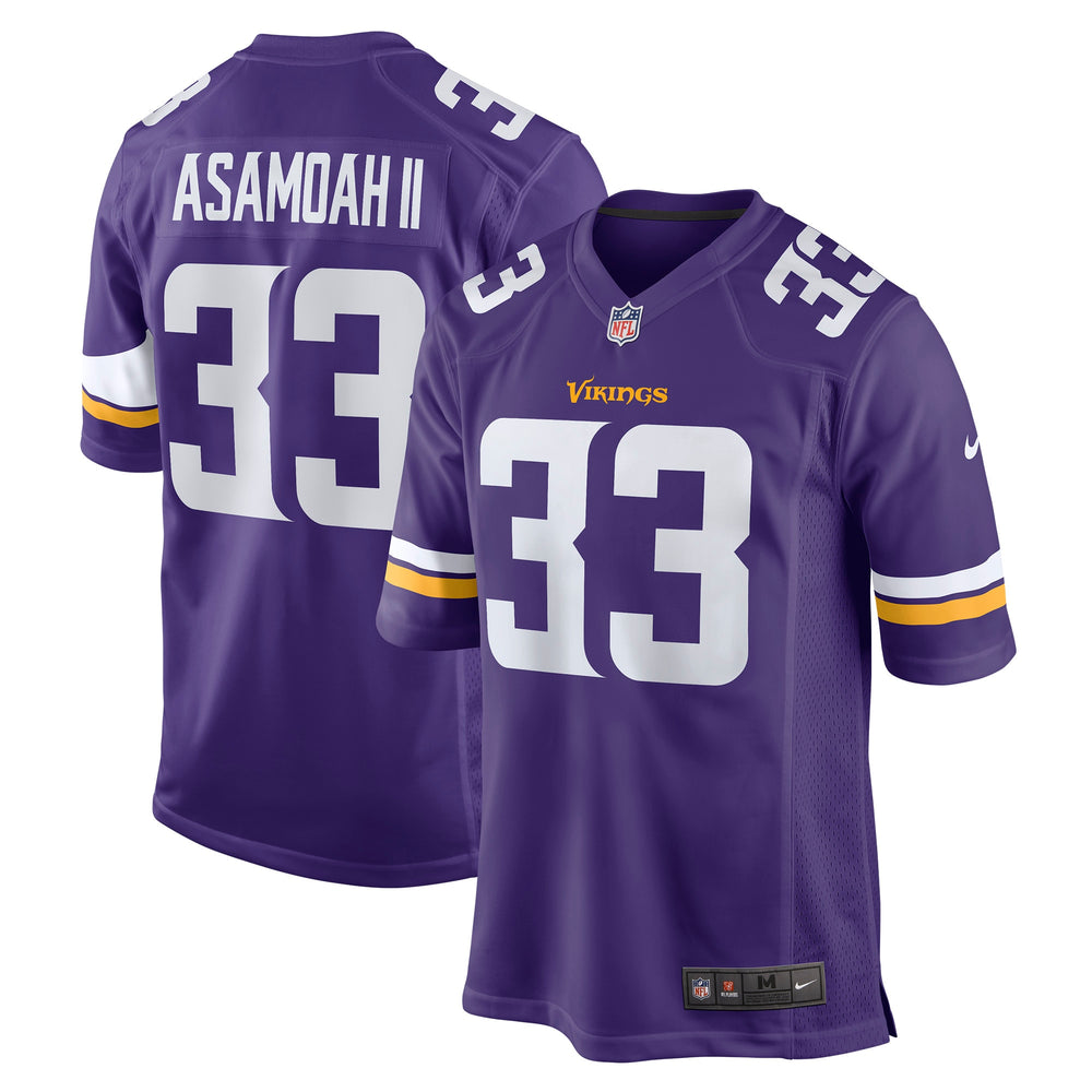 Brian Asamoah Minnesota Vikings Nike Player Game Jersey - 1