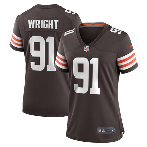 Alex Wright Cleveland Browns Nike Women's Team Game Jersey - 1