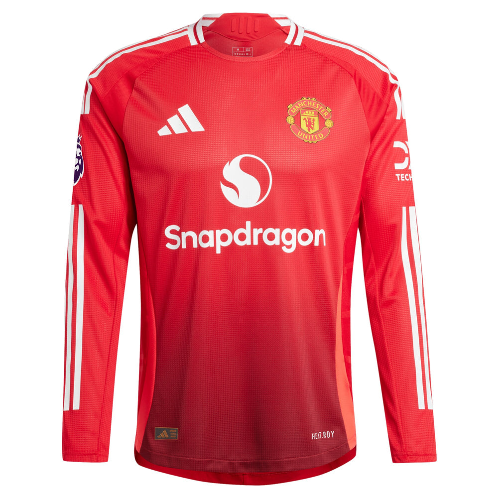 Rasmus H??lund Manchester United adidas 2024/25 Home Authentic Long Sleeve Player Jersey - 1