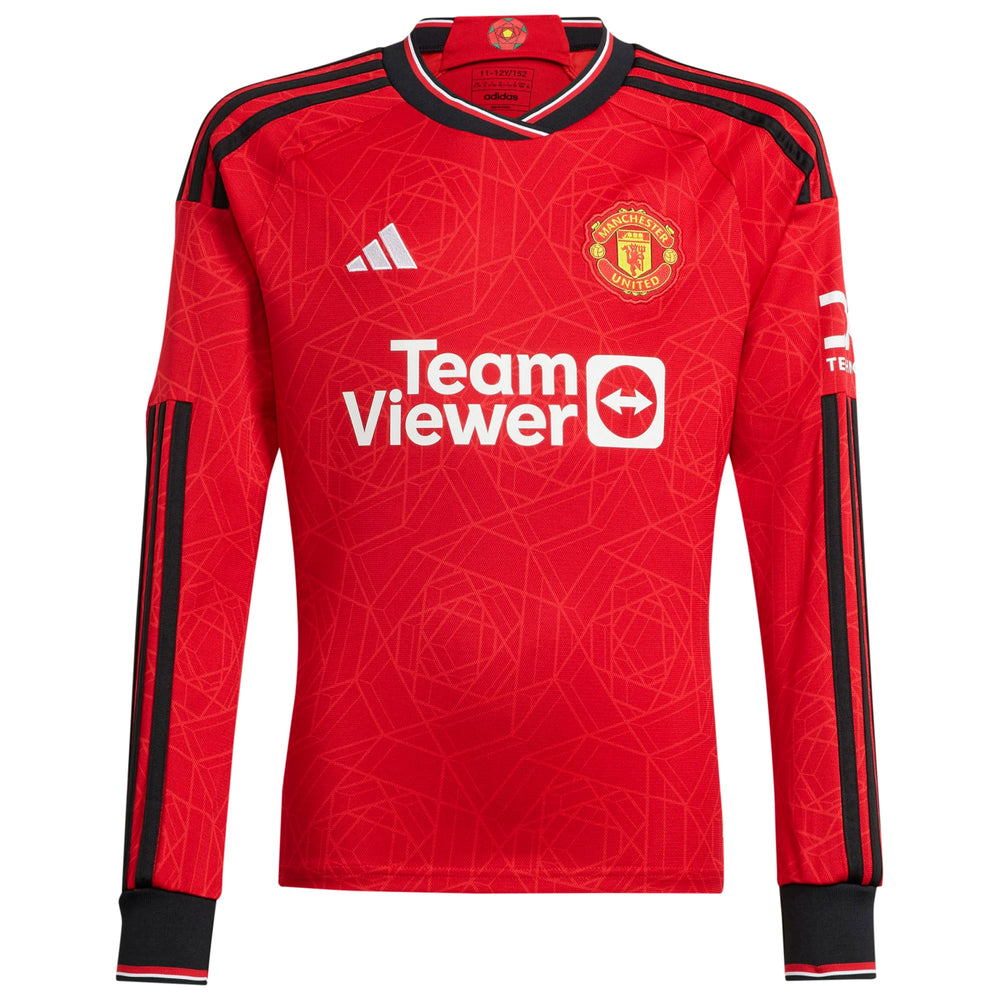 Amad Diallo Manchester United adidas Long Sleeve Player Jersey????Red - 1